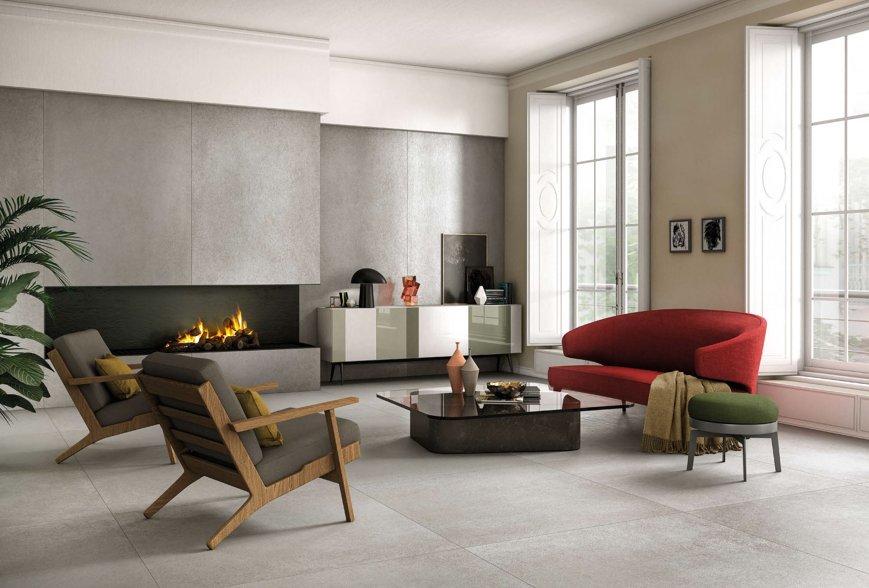 natural stone and porcelain flooring, BTS Home